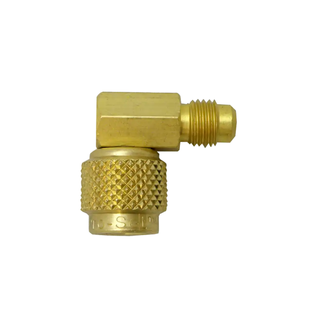 AD149C 1/4" Male Flare x 1/4" Female Flare 90º Swivel Access Adapter