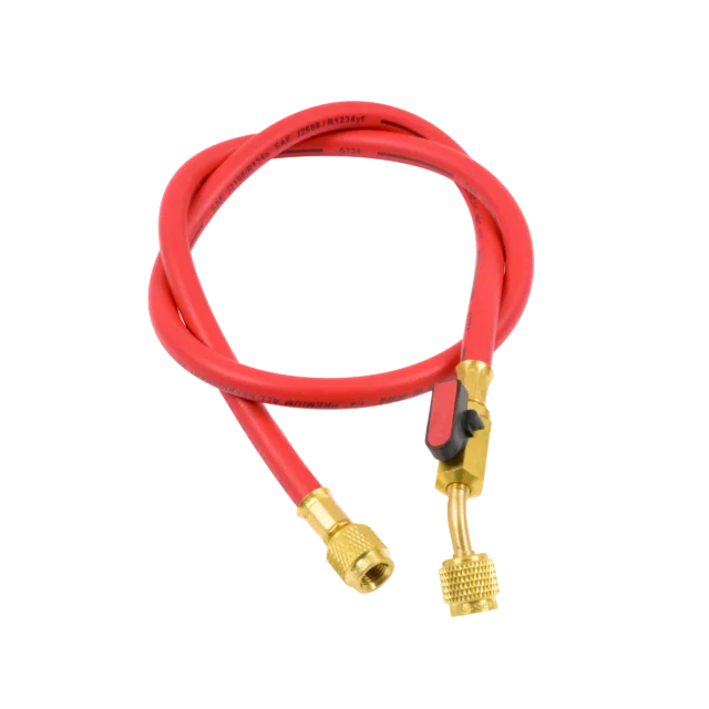 HP3RE Ball Valve Hose - CPS 3' 1/4" Red Hose with Ball Valve
