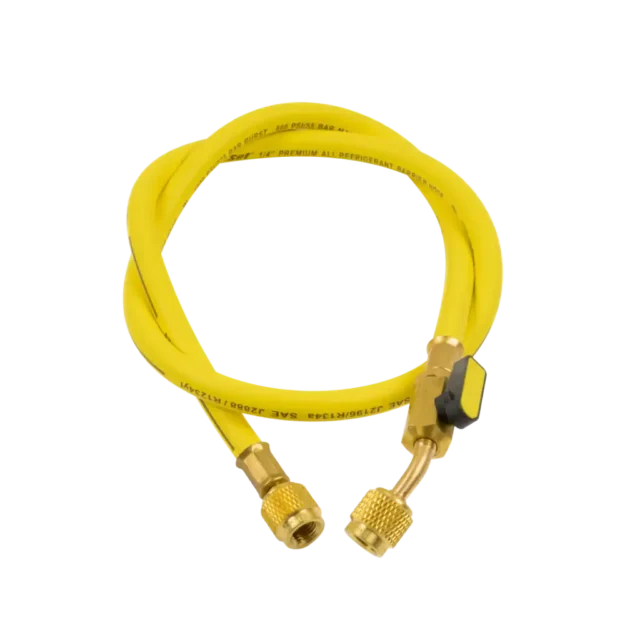HP3YE Ball Valve Hose - CPS 3' 1/4" Yellow Hose with Ball Valve