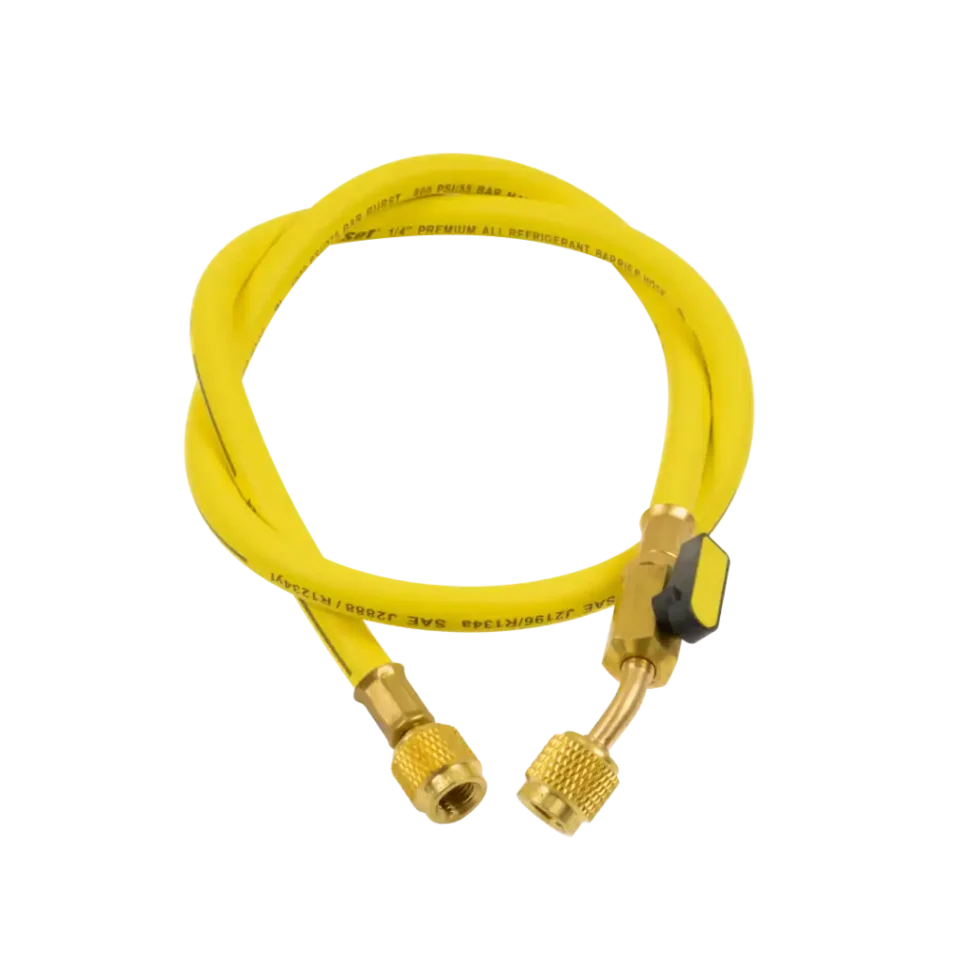 HP3YE Ball Valve Hose - CPS 3' 1/4" Yellow Hose with Ball Valve