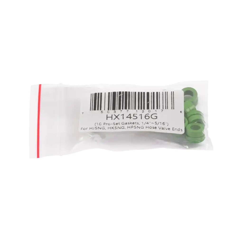HX14516G-1 HX14516G Safety valve hose gaskets 1/4″–5/16″ for HJ5NG, HP5NG & HK5NG hoses. Durable rubber seals for HCFC, HFC and HC refrigerants.